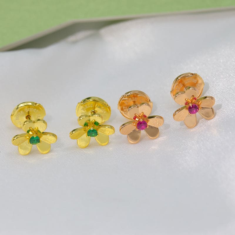 Frivole Mini Ruby Earrings