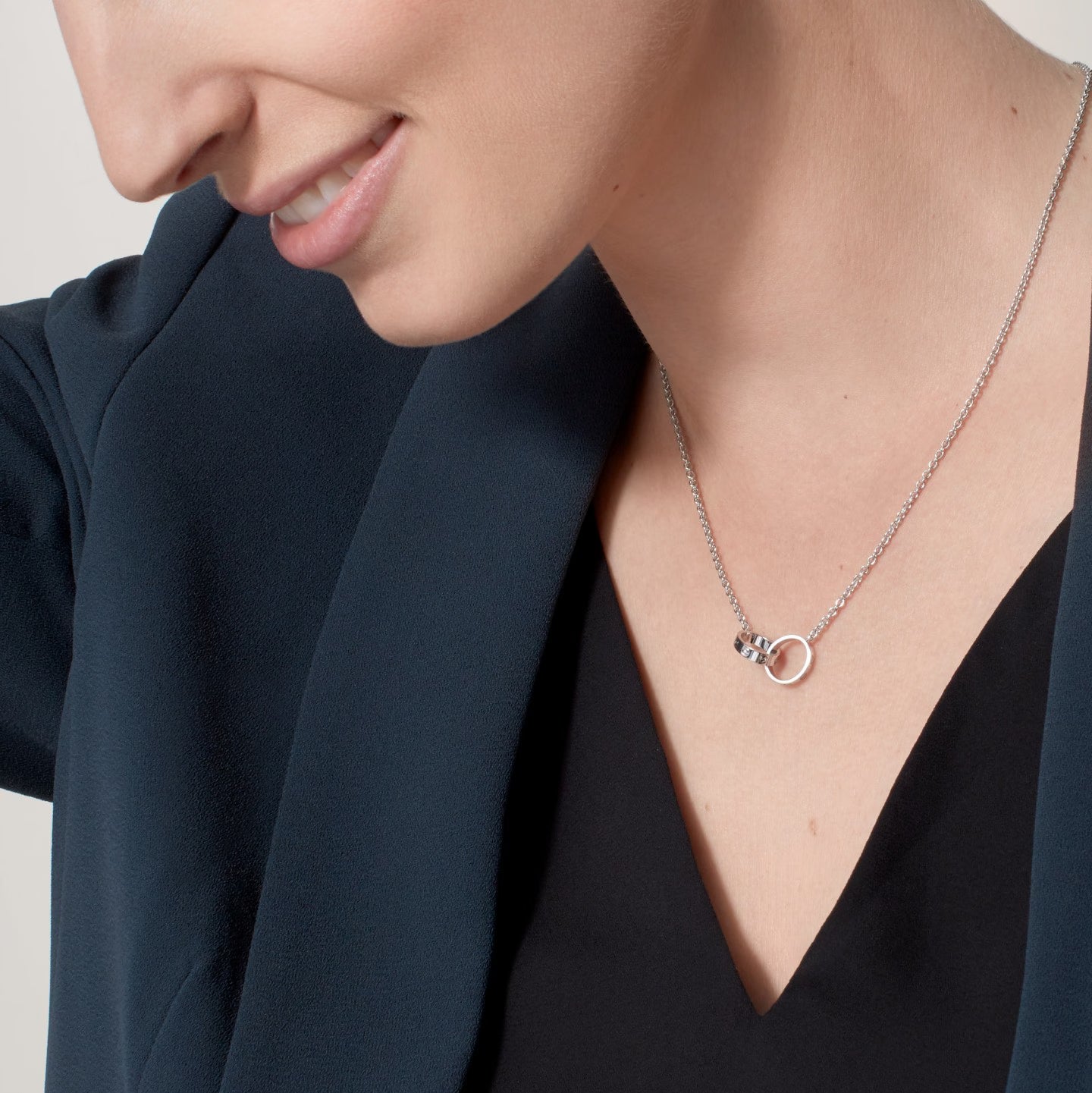 Double Ring Necklace