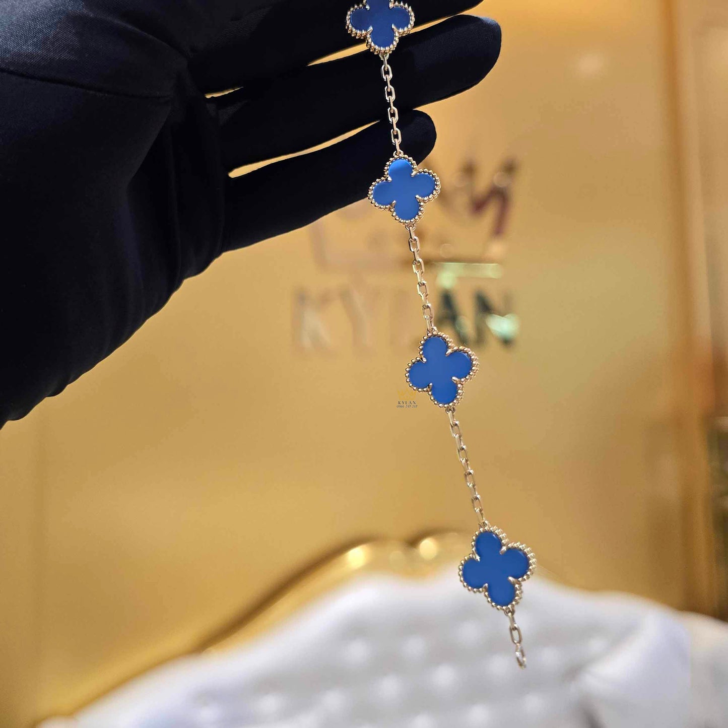 Vintage Alhambra Blue Bracelet