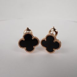 Vintage Alhambra Black Earrings
