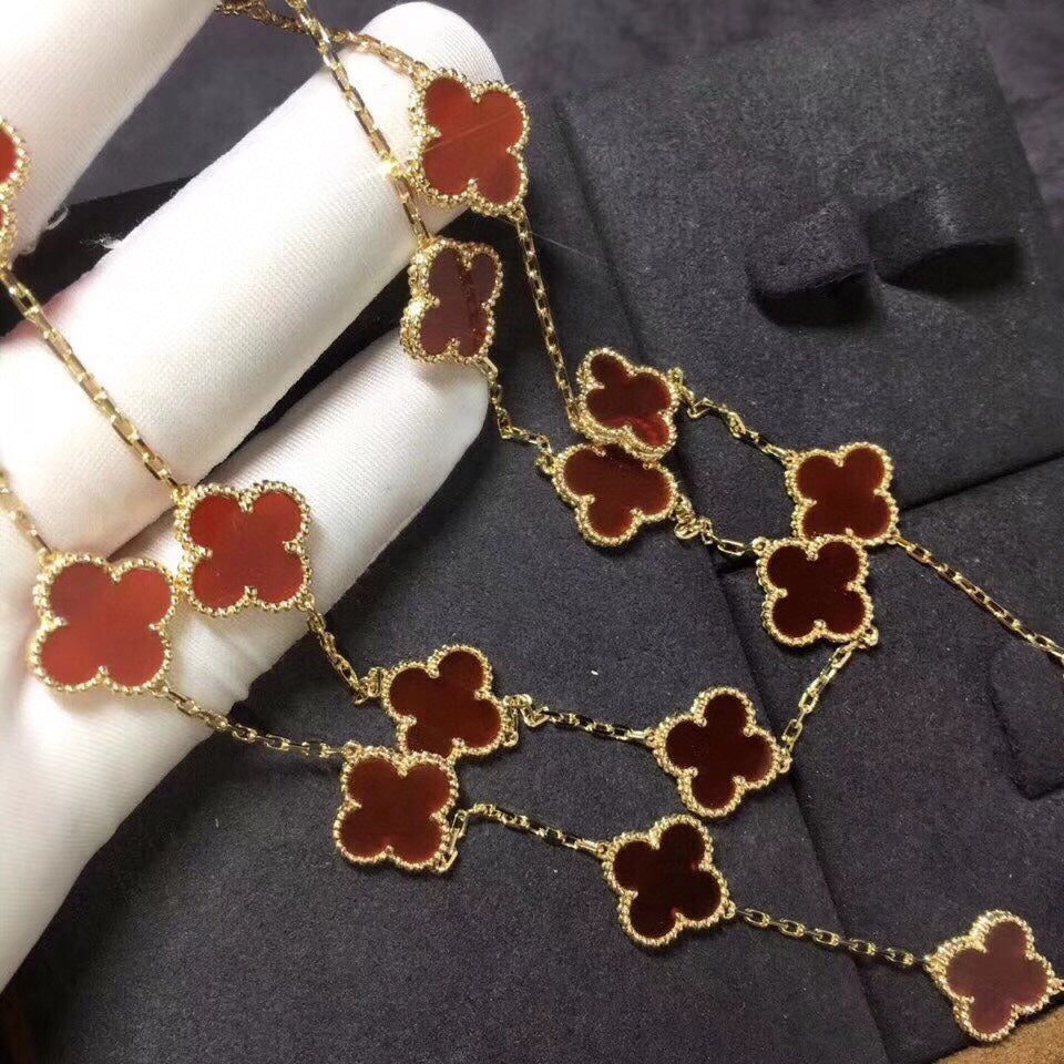 Vintage Alhambra 20 Motifs Long Necklace