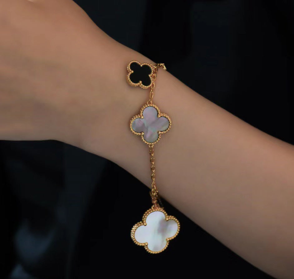 Magic Alhambra Five Motifs Clover Bracelet