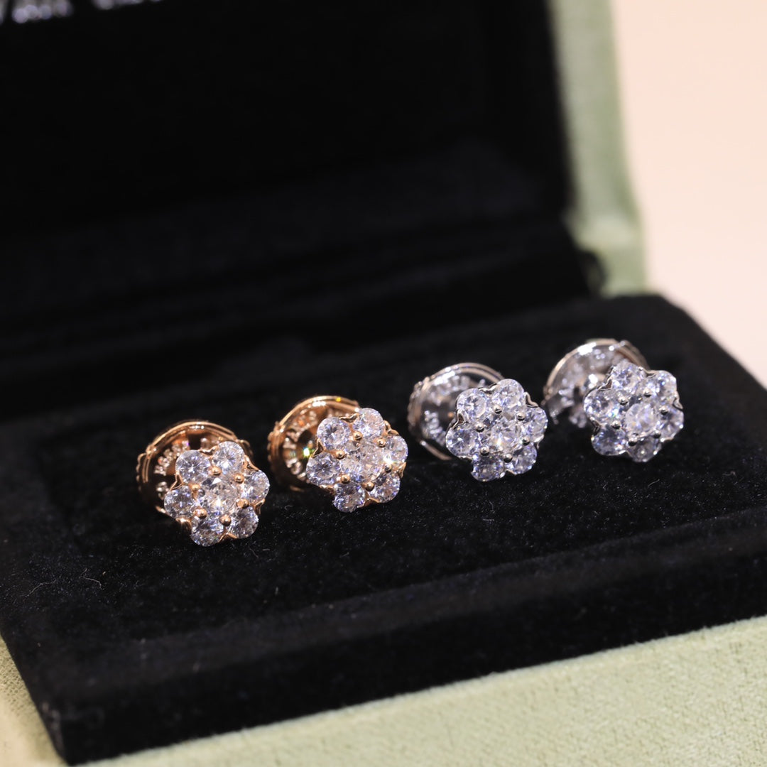 Flower Crystal Earrings