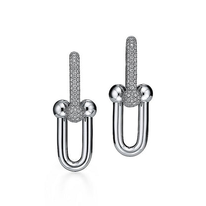 T HardWear Large Link Diamonds Earrings