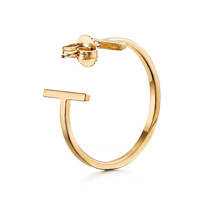 T Hoop Earrings