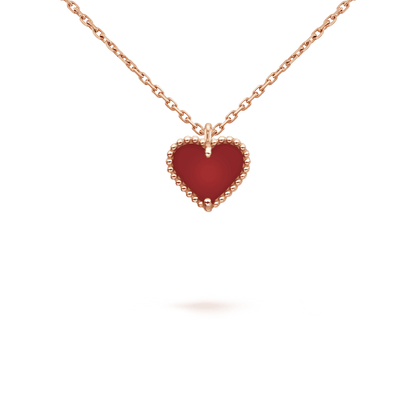 18K Sweet Alhambra Heart Pendant Necklace
