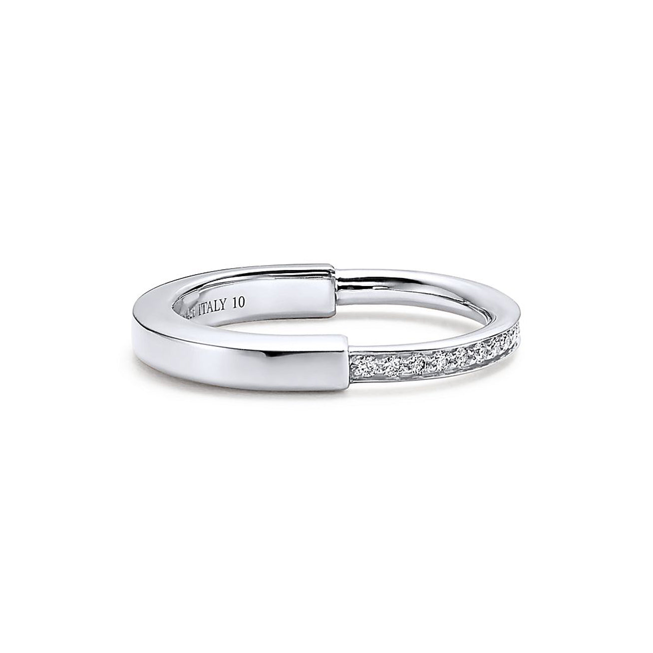 T Lock Diamonds Yellow Gold Ring
