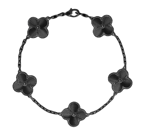 Vintage Alhambra Full Black Bracelet