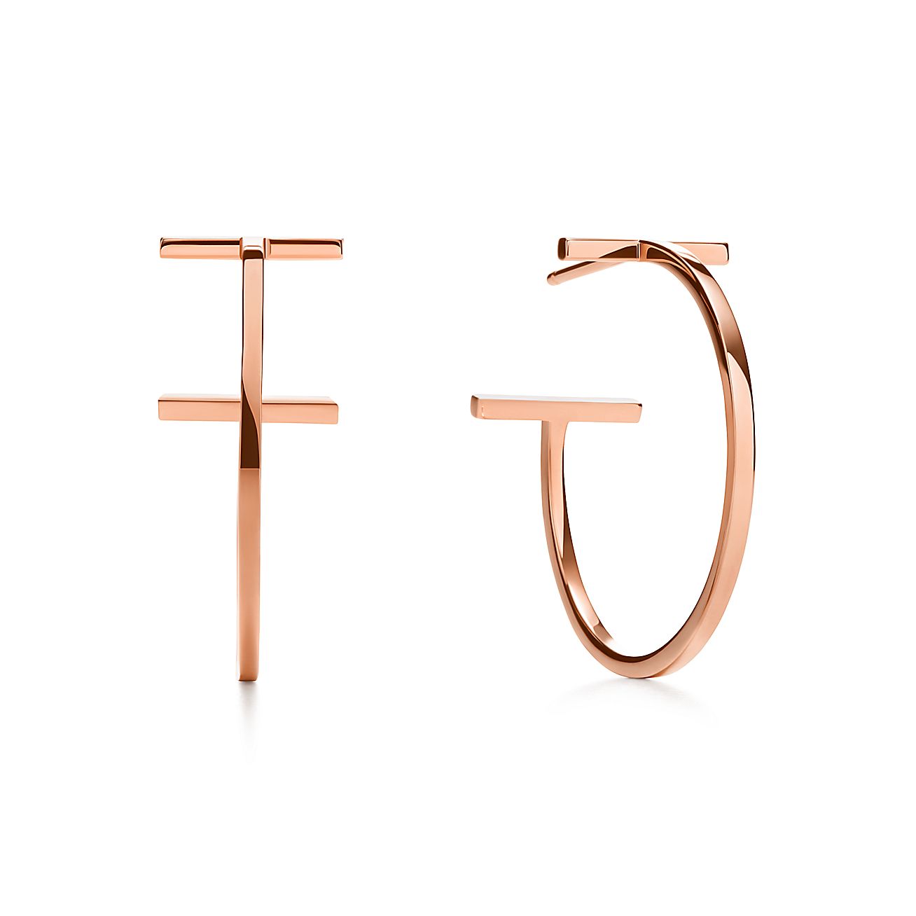 T Hoop Earrings