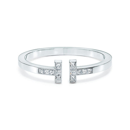 T Diamond Square Bracelet