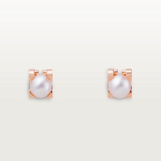18k C De Earrings