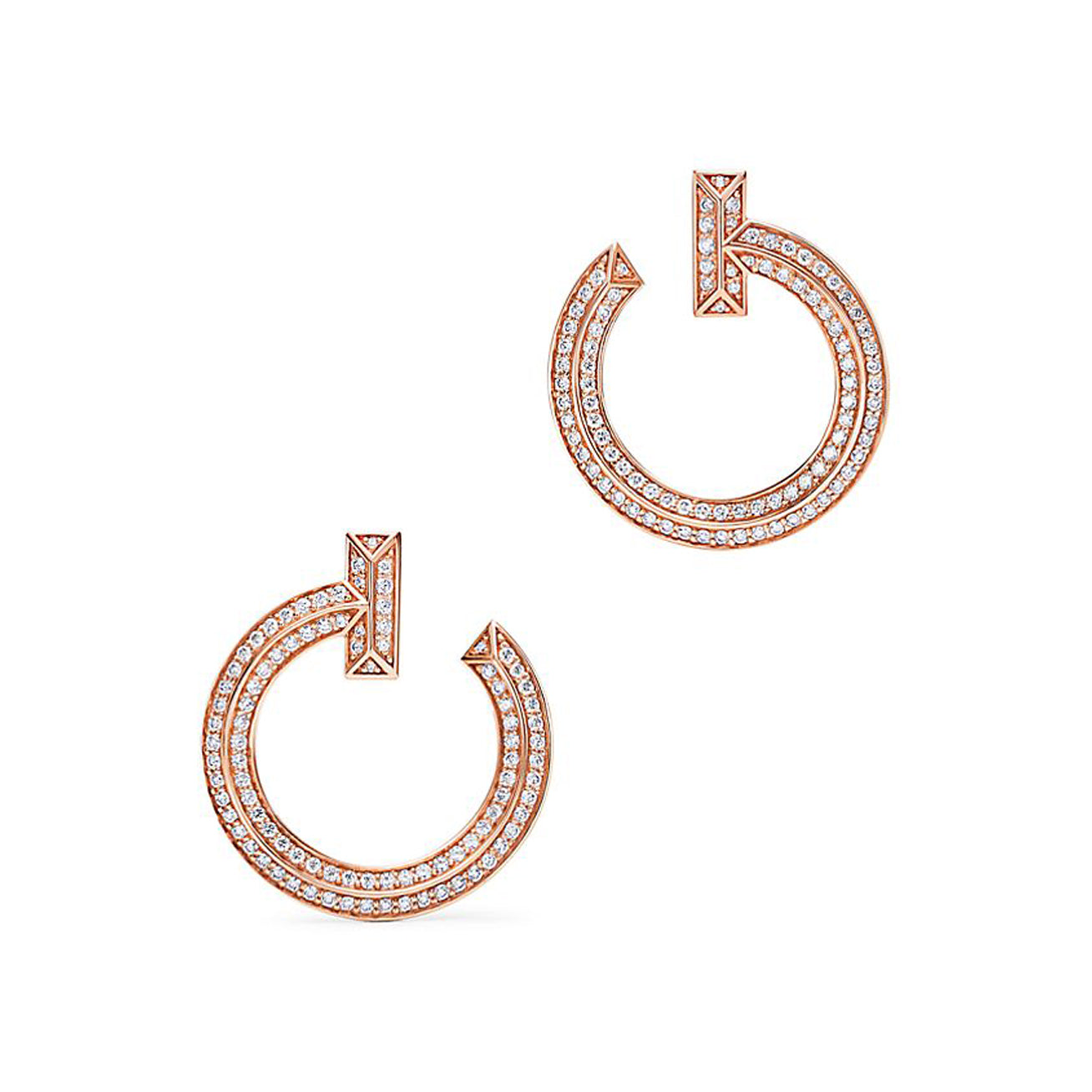 T T1 Open Hoop Earrings