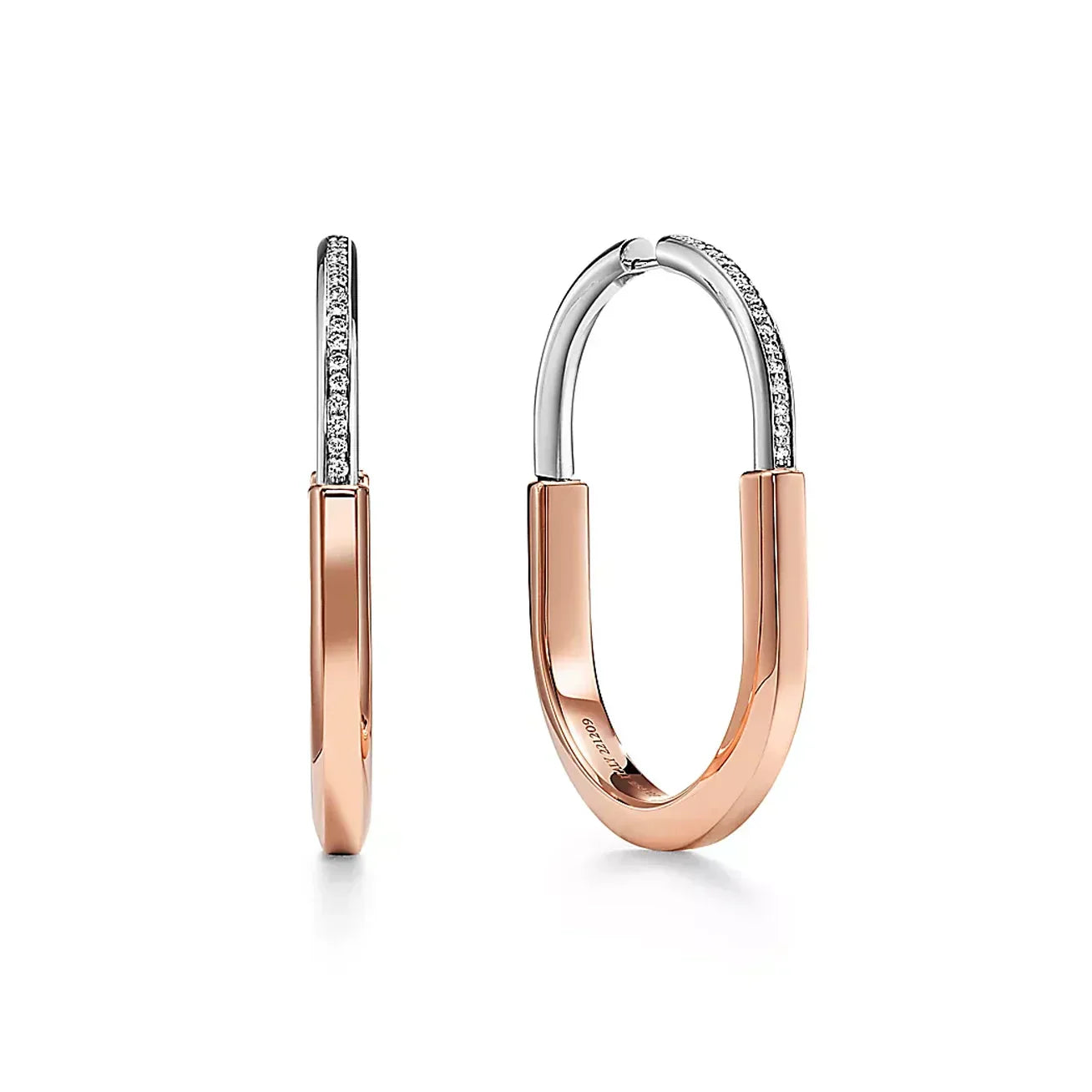 T Lock Diamond Earrings