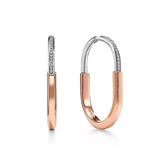 T Lock Diamond Earrings