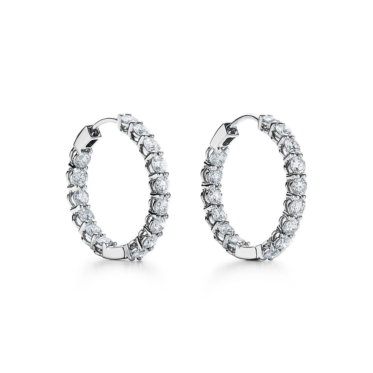 T Hoop Diamonds Earrings