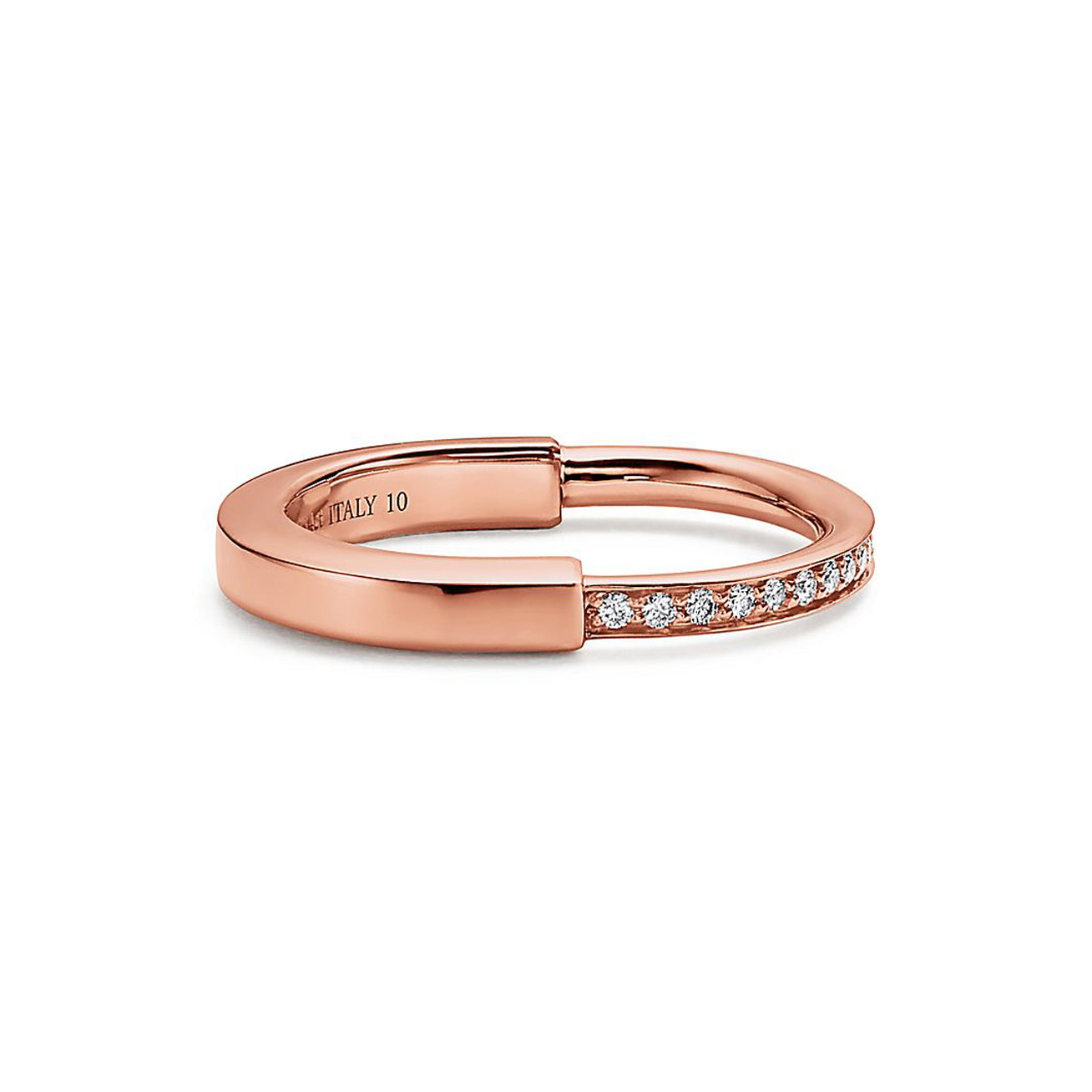 T Lock Diamonds Yellow Gold Ring