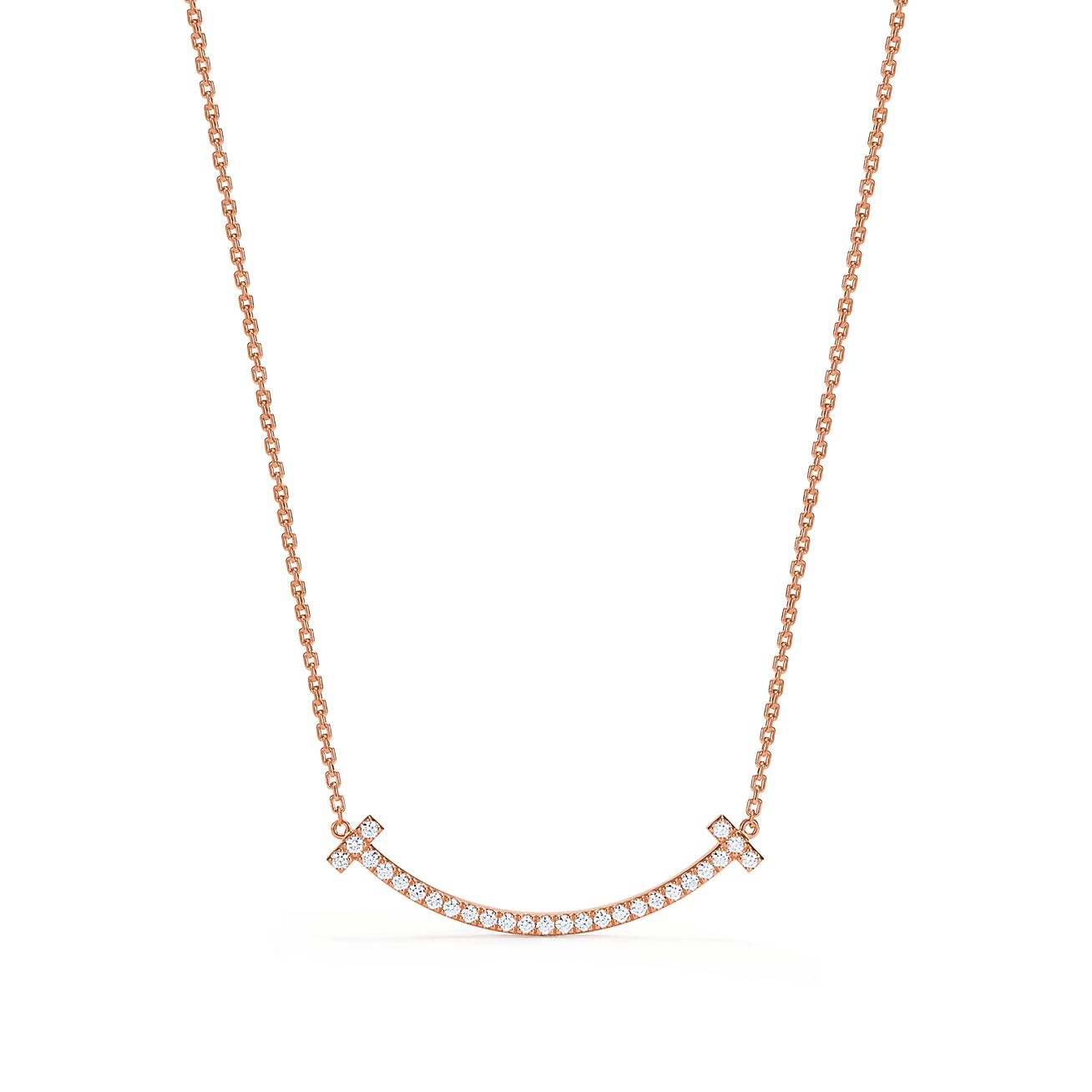 T Medium Diamond Pendant Necklace
