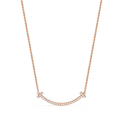 T Medium Diamond Pendant Necklace
