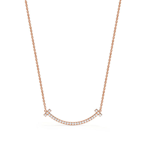 T Medium Diamond Pendant Necklace