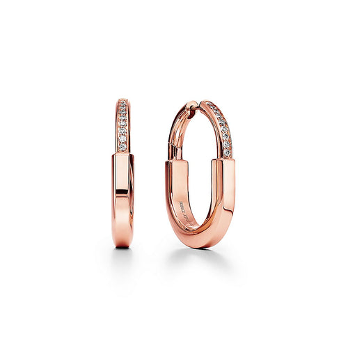 T Lock Diamonds Medium Earrings