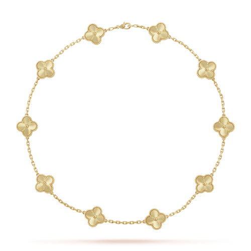 18K Vintage Alhambra 10 Motifs Necklace