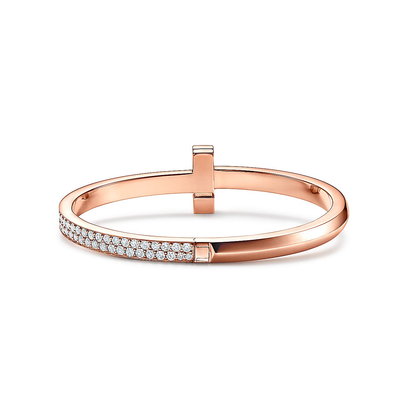 T1 Wide Diamond Hinged Bracelet