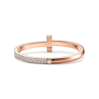 T1 Wide Diamond Hinged Bracelet