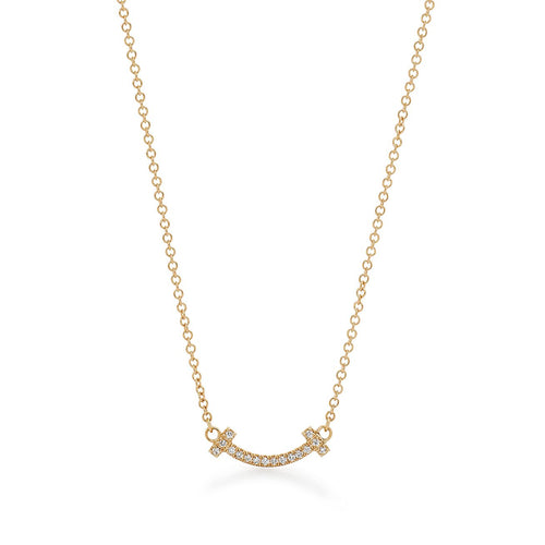 T Small Diamond Pendant Necklace