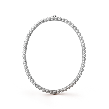 White Gold Perlée Bracelet