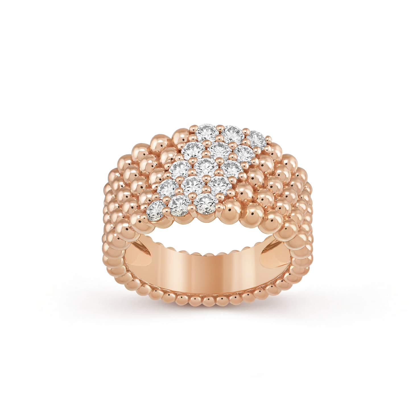 Perlée Diamonds Five Rows Ring