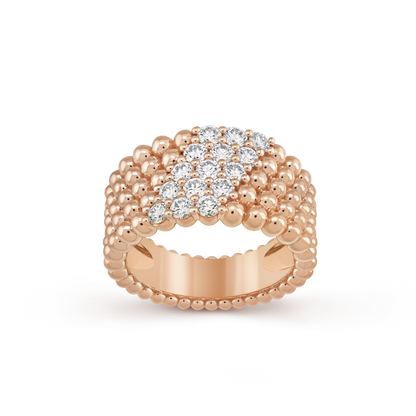 Perlée Diamonds Five Rows Ring