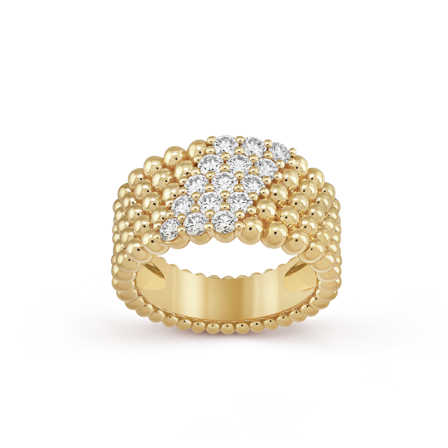 Perlée Diamonds Five Rows Ring