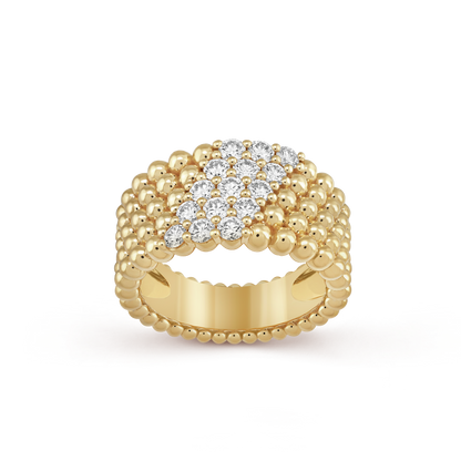 Perlée Diamonds Five Rows Ring