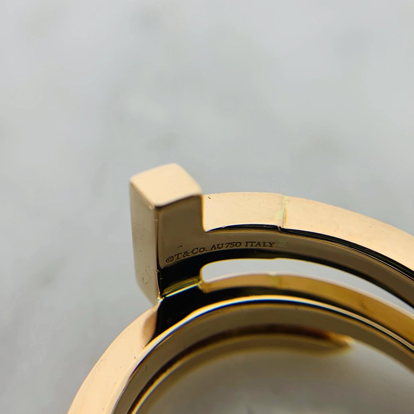 T Diamond Square Ring