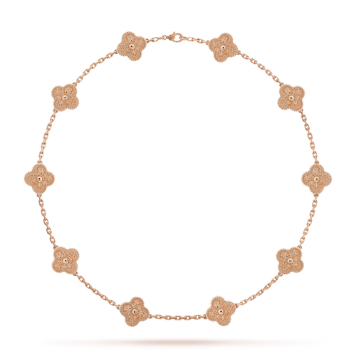 18K Vintage Alhambra 10 Motifs Necklace
