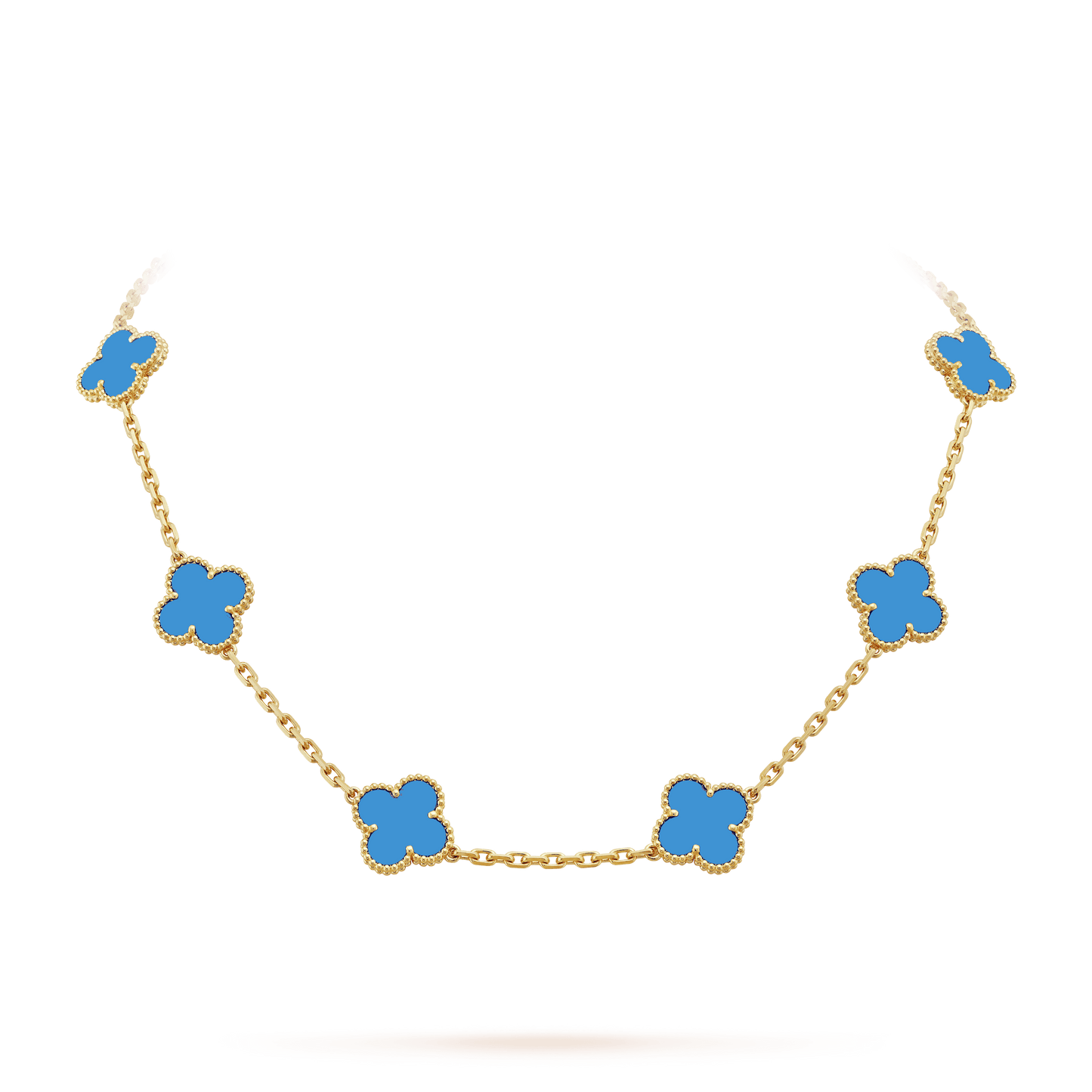 Vintage Alhambra Agate 10 Motifs Necklace