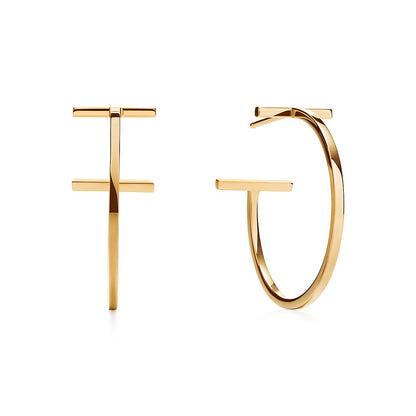 T Hoop Earrings