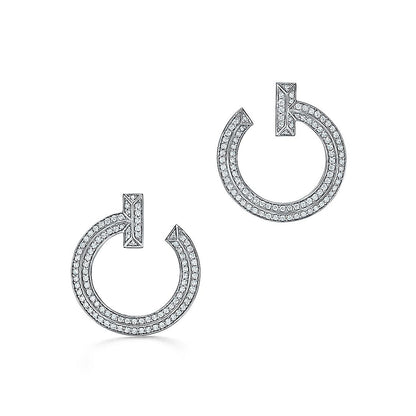 T T1 Open Hoop Earrings
