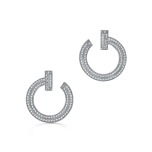 T T1 Open Hoop Earrings