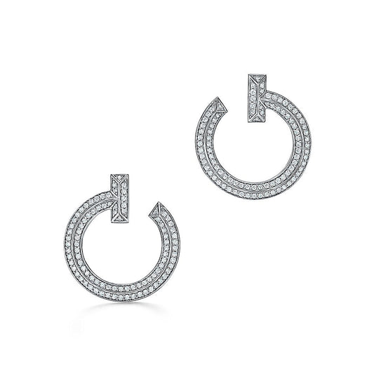 T T1 Open Hoop Earrings