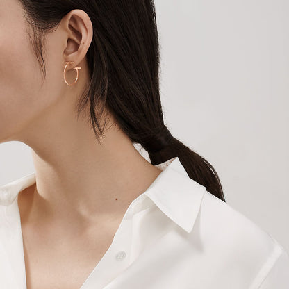 T Hoop Earrings