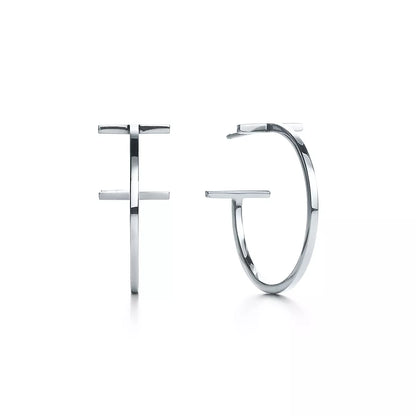T Hoop Earrings