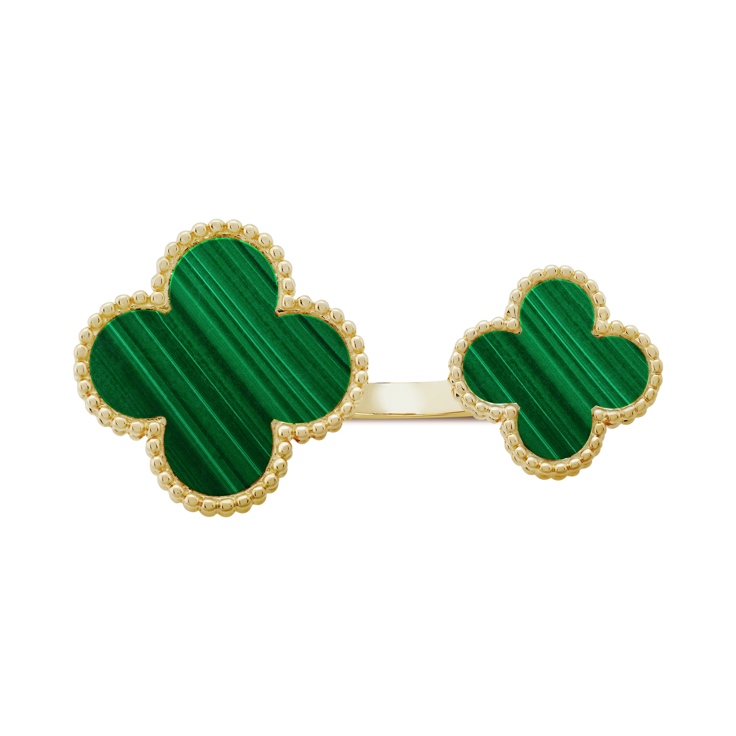 Magic Alhambra Malachite Clover Ring
