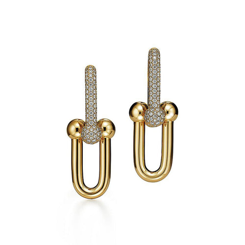 T HardWear Large Link Diamonds Earrings