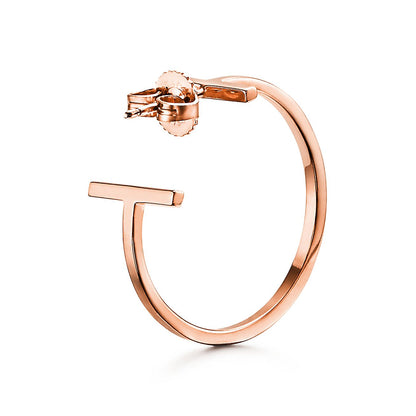 T Hoop Earrings