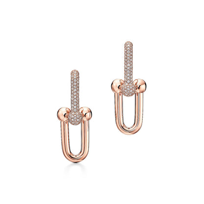 T HardWear Large Link Diamonds Earrings