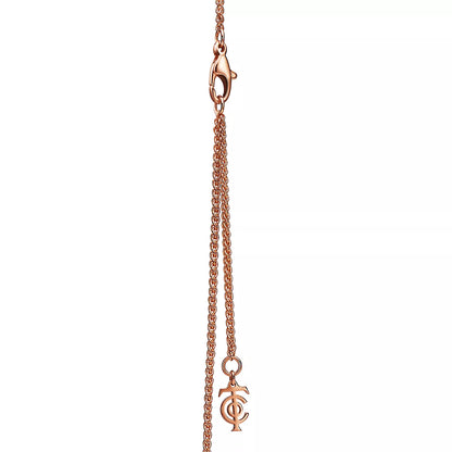 T Keys Woven Pink Diamonds Medium Necklace