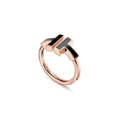 T Black Onyx Wire Ring