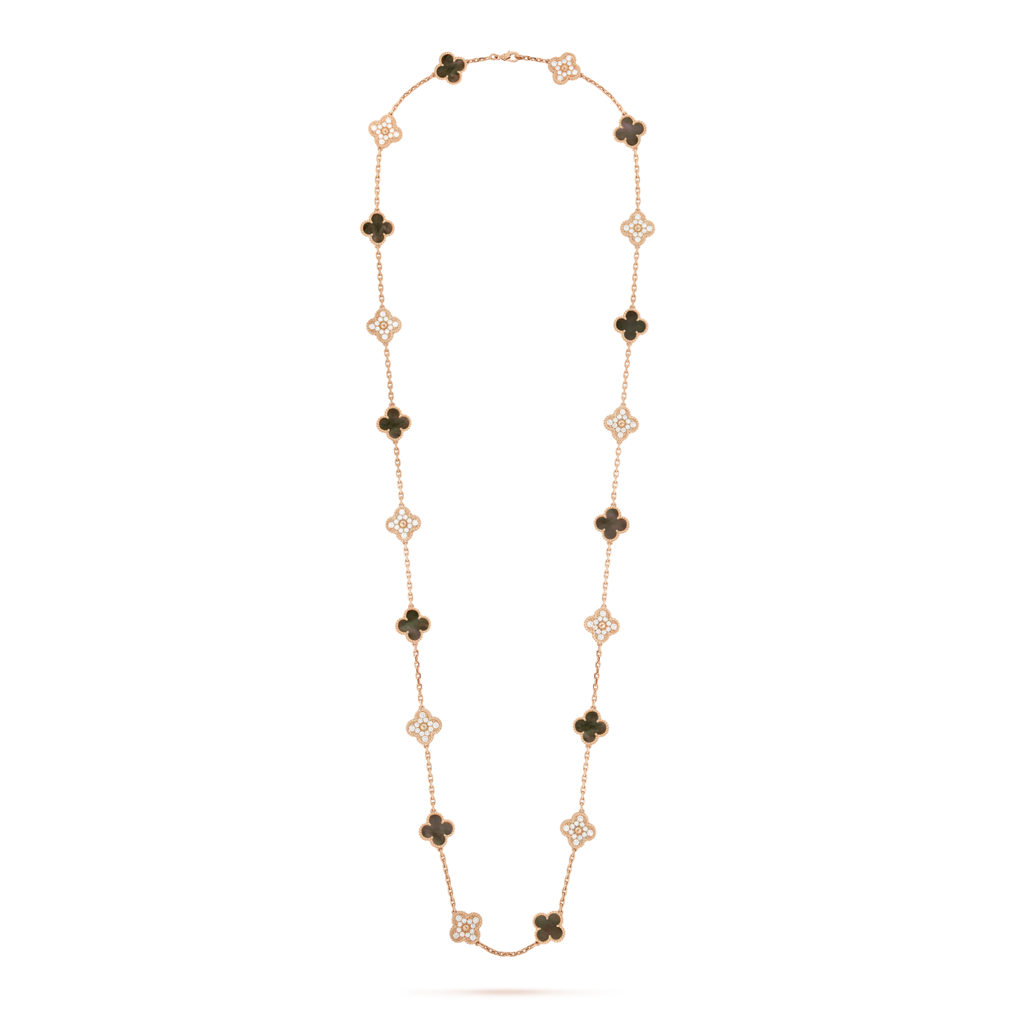 Vintage Alhambra 20 Motifs Long Necklace