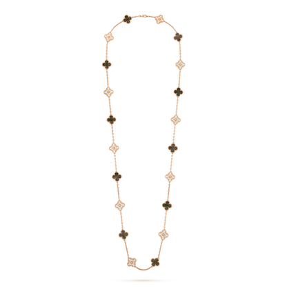 Vintage Alhambra 20 Motifs Long Necklace